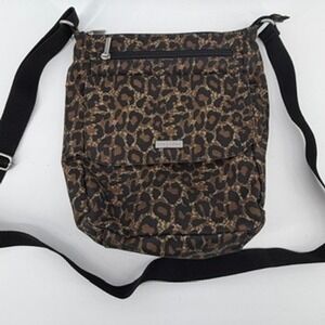 Baggallini Leopard Print Crossbody Bag Brown Black Animal Print Travel Purse